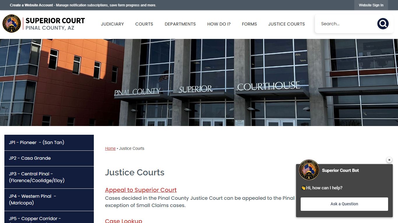 Justice Courts | Pinal County Superior Court, AZ